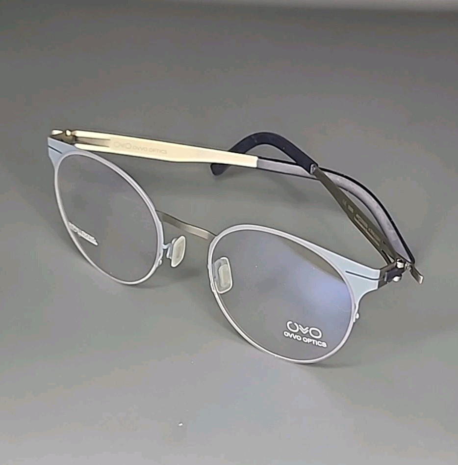 Handmade OVVO Optics 5003 Powder Grey/Light Gold Matte -Titanium Frame 49/21/135