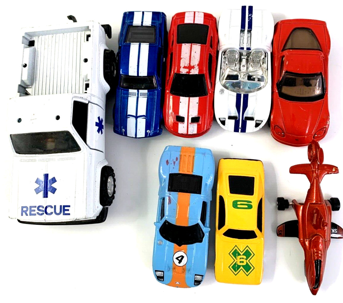 Vintage 8 die cast toy lot shelbys hot wheels matchbox pick-up truck sky knife