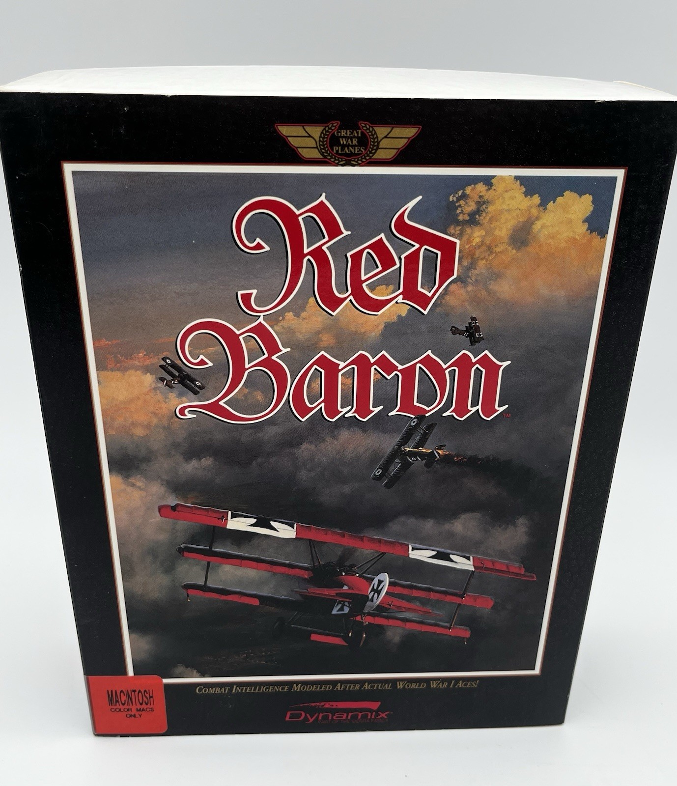 Red Baron  1990 Big Box Game for Macintosh-Dynamix-Color Macs Only-