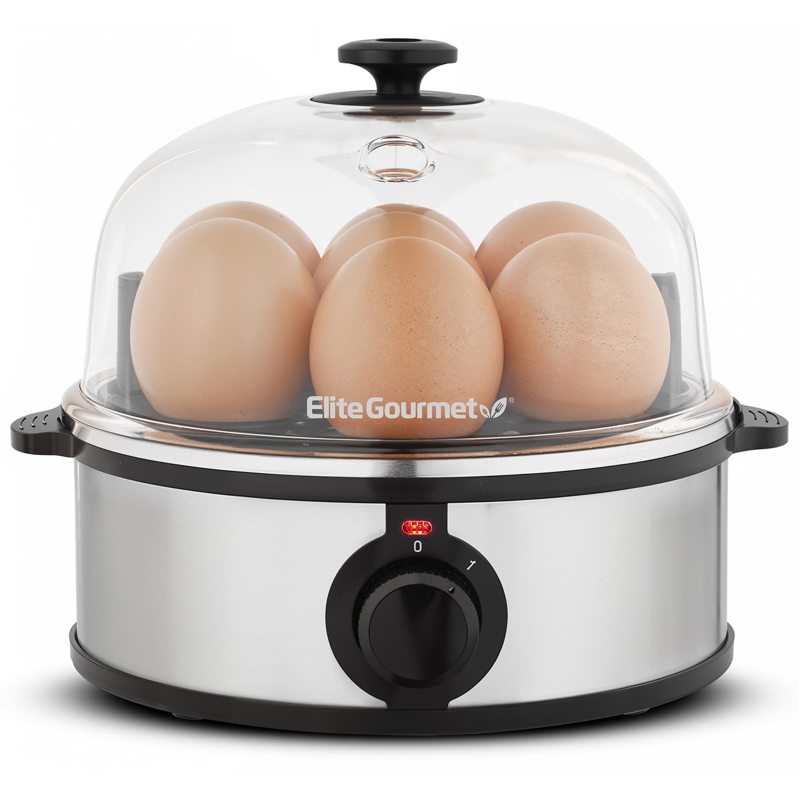 Egg Poacher Cooker 7 Electric Auto Shut Off Stainless Steel Led EGC724SS Elite