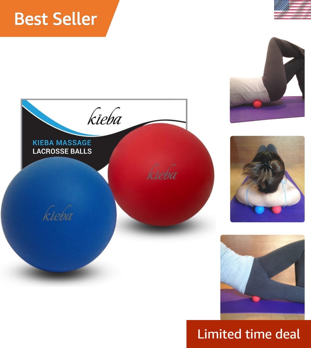 Massage Lacrosse Balls for Myofascial Release, Trigger Point Therapy, Muscle ...
