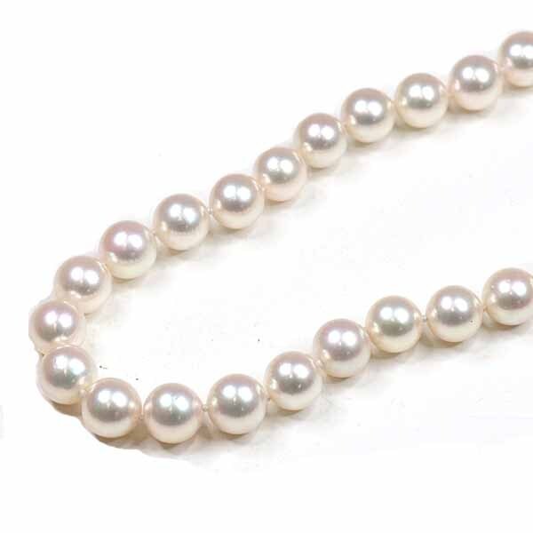 TASAKI Pearl Necklace Akoya 8.5 9.0mm Silver Necklace Used A Rank