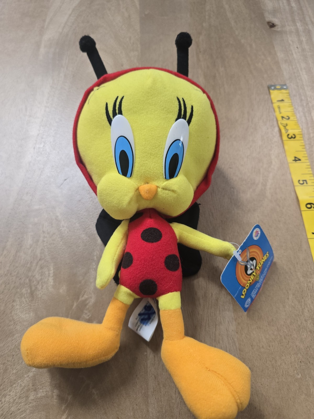 Vintage 2001 Tweety Bird Ladybug Plush - Looney Tunes Nanco 11" - NWT