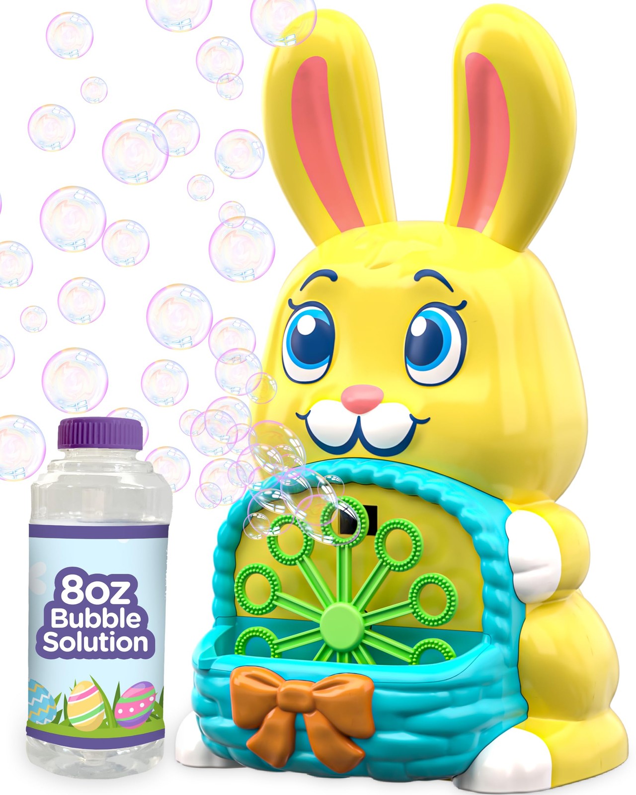 , Bunny Bubble Blower | Easter Toy & Gift for Toddlers & Kids | Bubble Machin...