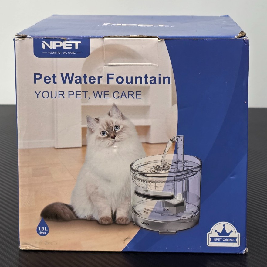 NPET WF050 Automatic Water Fountain 1.5L Pet Drinking Fountain - NEW