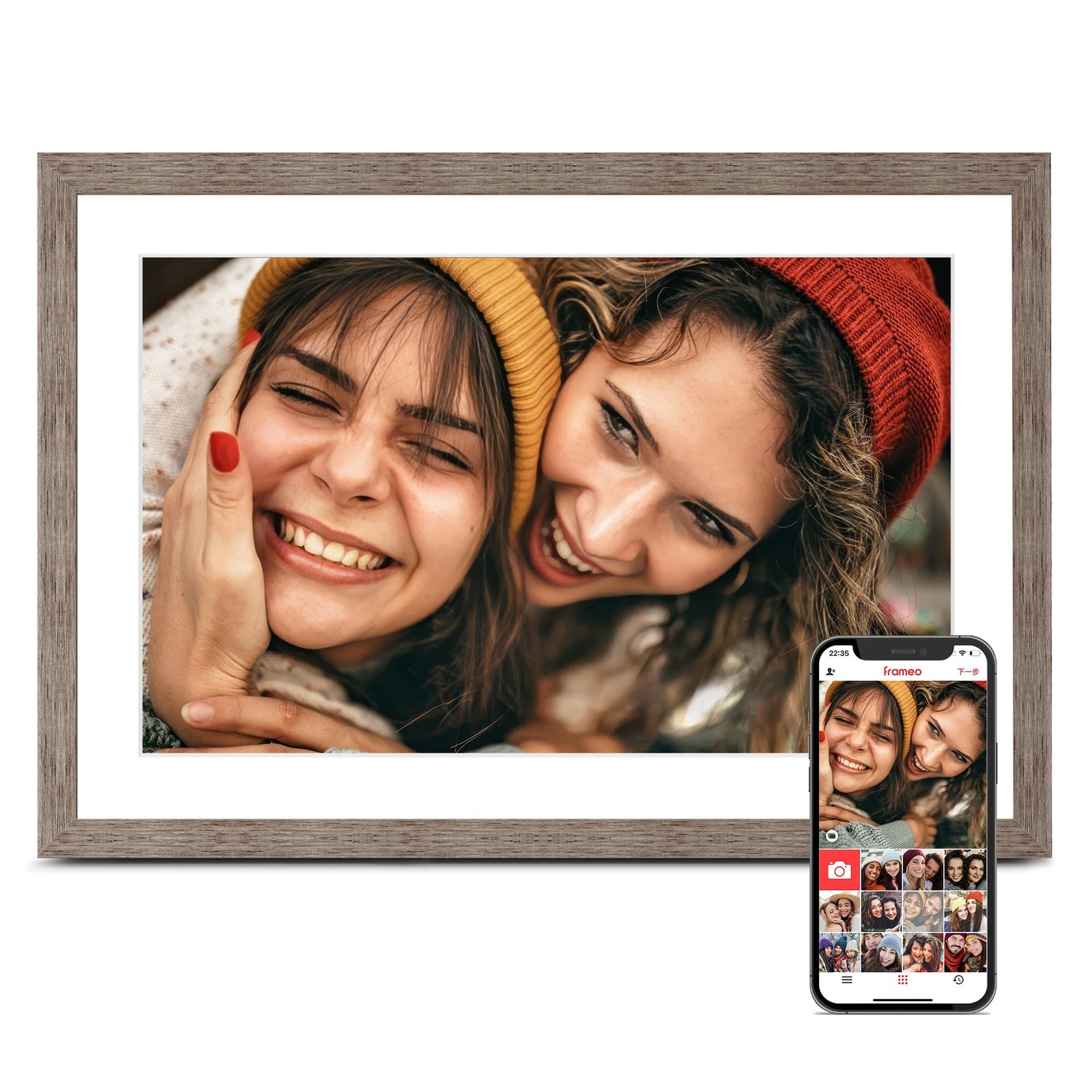 Frameo 10.1 Inch Digital Picture Frame, Digital Photo Frame WiFi, 32GB Memory...