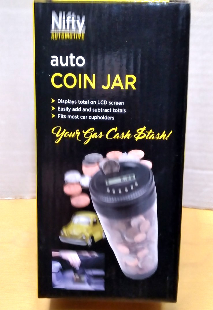 Automatic Count - Coin Cup Bank - LCD Display - Fits Vehicle Cup Holders - NEW
