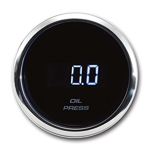  MGS Series 52mm 2-1/16" Digital Oil Pressure Gauge PSI Black Dial Blue LED