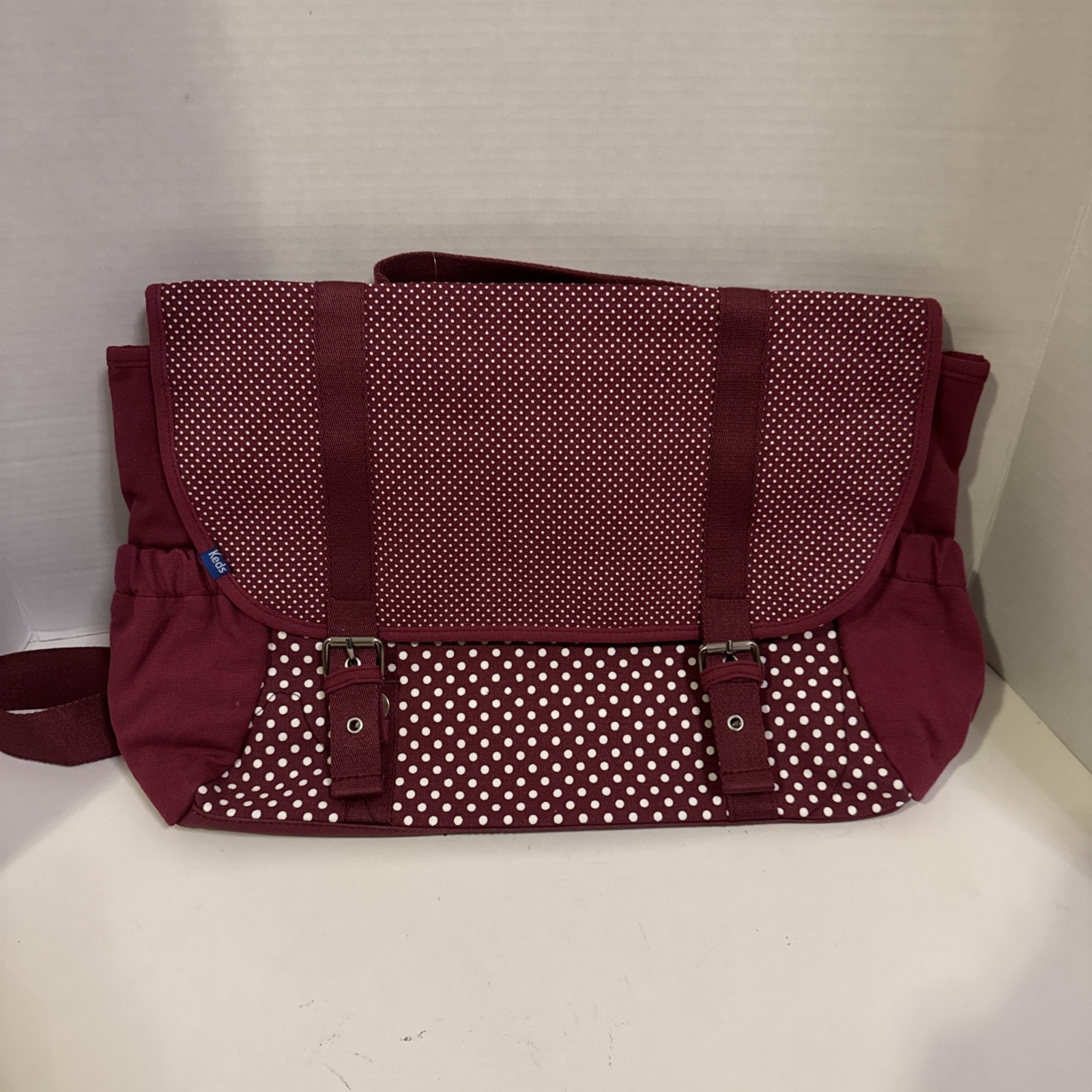 Keds Polka Dot Kids Classic Diaper Messenger Backpack Bag NWT RED NWT