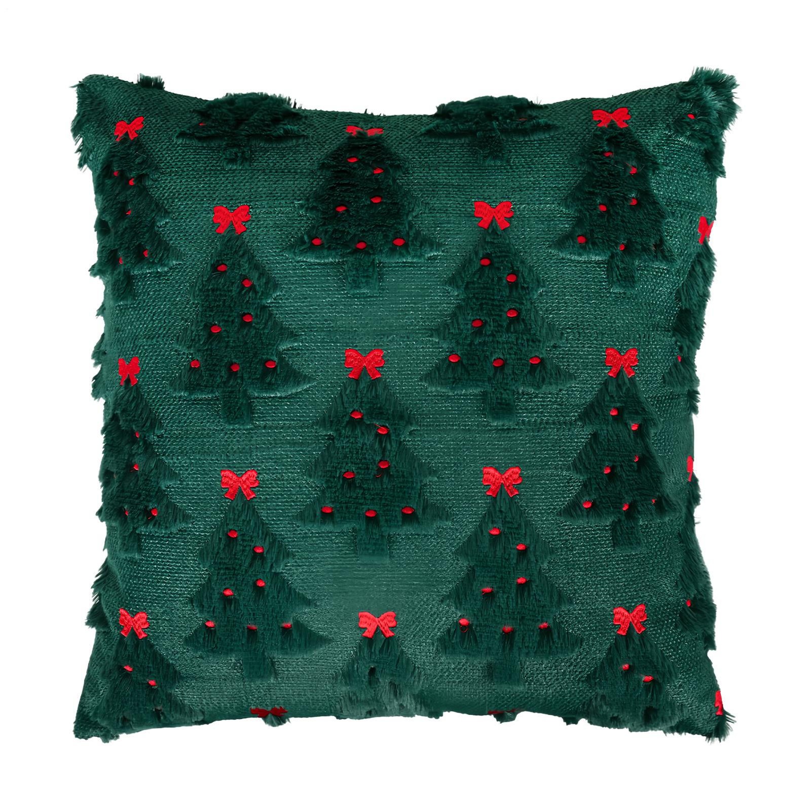 Christmas Throw Pillow Covers 18x18 Inch Plush Pillowcase Christmas Tree 