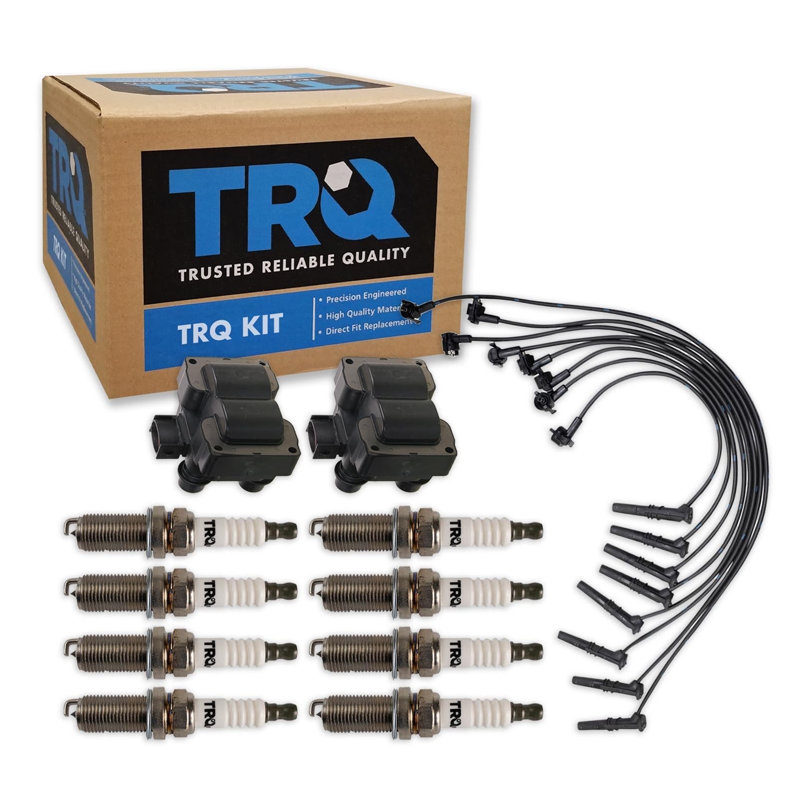 TRQ Ignition Coil and Spark Plug Kit 11 Piece Iridium Spark Plugs Compatible ...