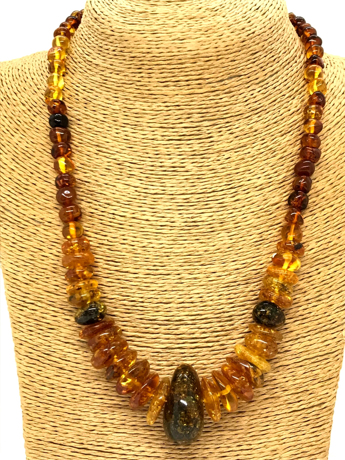 Amber Necklace Gift Unique Beads Natural Baltic Stone Authentic Bead 38,5g 18541