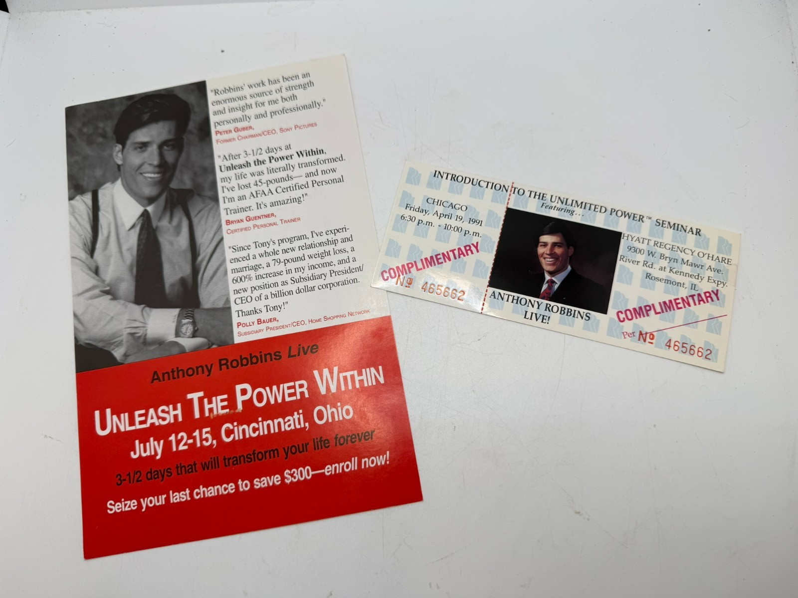 Anthony Tony Robbins collectible possible 1 of 1 from 1991