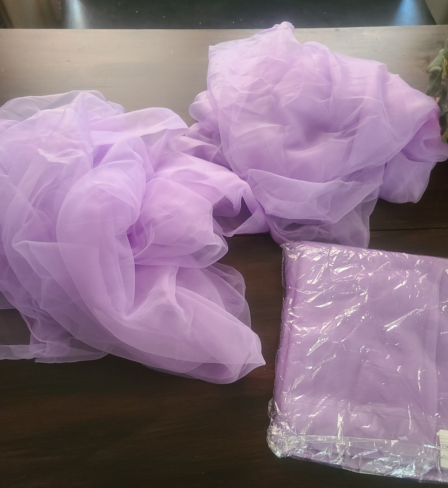 Light Purple Tulle Fabric for Wedding 2pcs PB2505050155356 sh2465331514713179