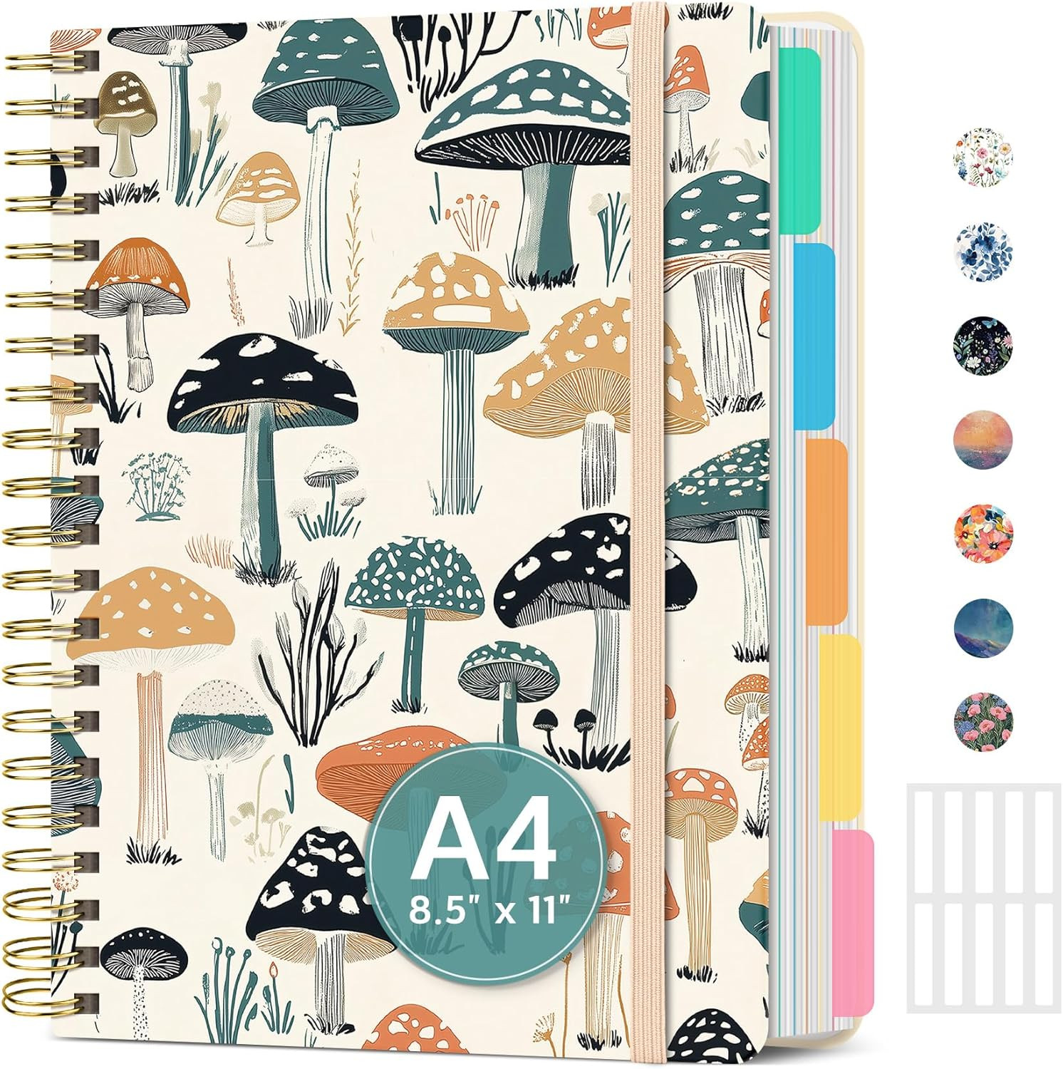 Large Spiral Lined Notebooks for Work with Removable Dividers & Tabs, 8.5"X11" P
