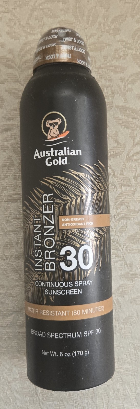 Australian Gold Instant Bronzer SPF 30 Continuous Sunscreen Spray - 6oz