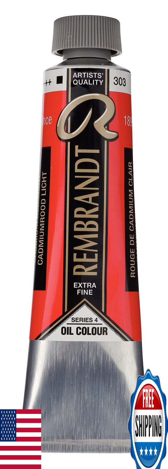 Rembrandt Oil Paint Cadmium Red Light, 40ml Tube - Vibrant Artist Quality