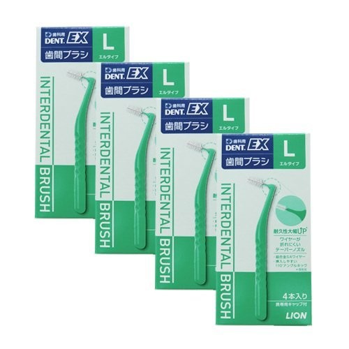 Lion DENT.EX Interdental Brush 4 pieces x 4 pieces (L (green))