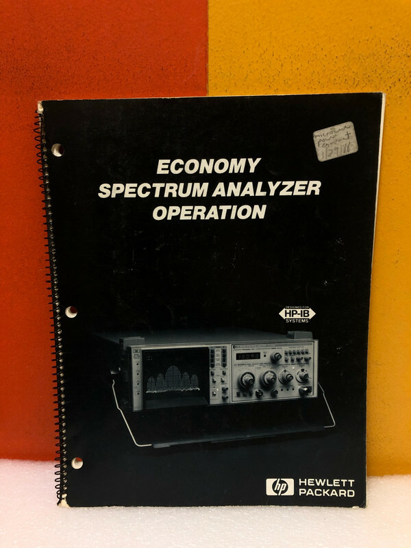HP 00853-90010 Economy Spectrum Analyzer Operation Manual