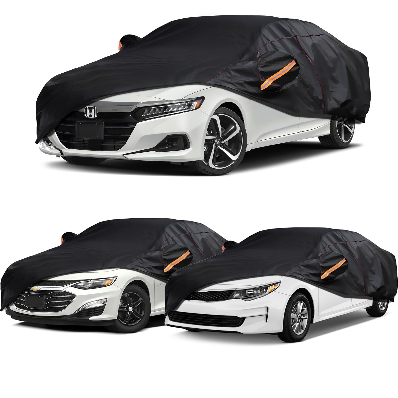 Car Cover Custom Fit for Honda Accord, Chevy Malibu, Kia K5 /Optima, 6 Layer ...