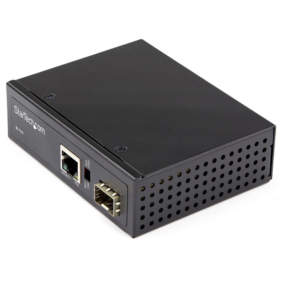 StarTech PoE+ Industrial Fiber to Ethernet Media Converter 60W SFP to RJ45 SM/MM