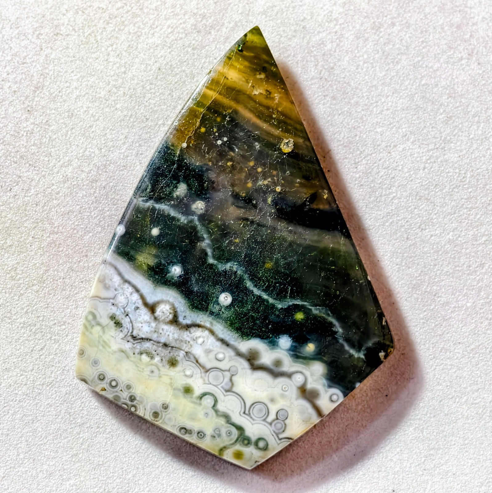 54 Cts Natural Ocean Jasper Cabochon Gemstone For Jewelry 45X32.3X5.7 MM