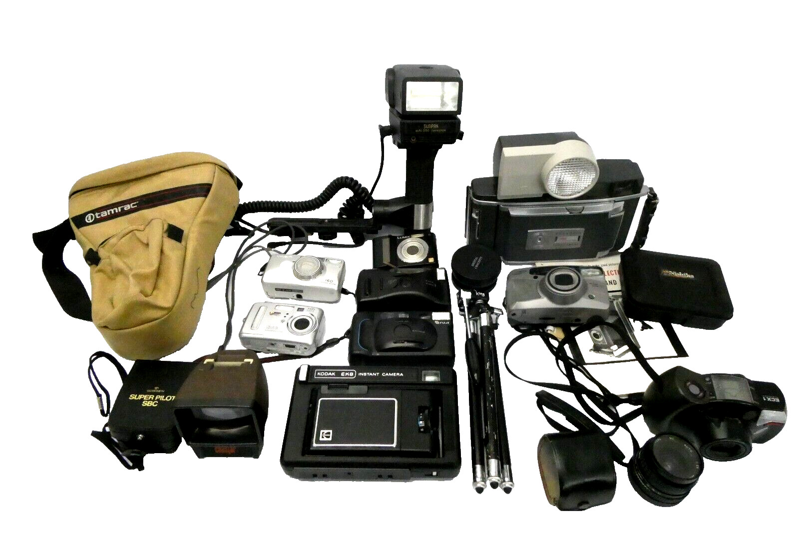Mixed Lot Film Camera Polaroid 900 Electric Eye Land Camera Kodak Digital Parts