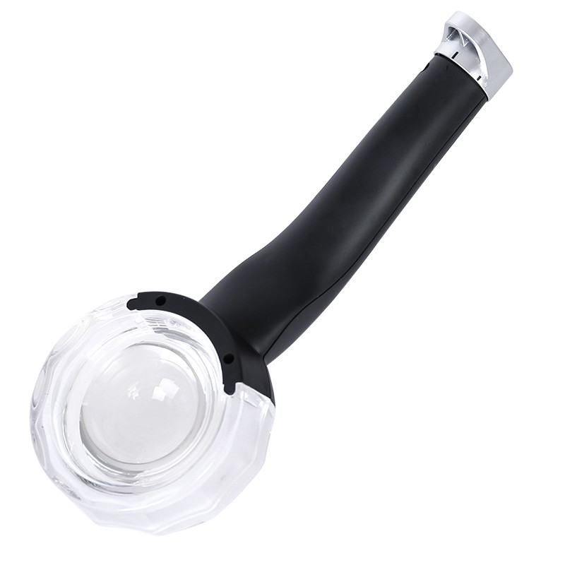 10X Magnifying Glass Hand-Held Zoomer Magnifier Jewelry Loupe With COB Lamp Lens