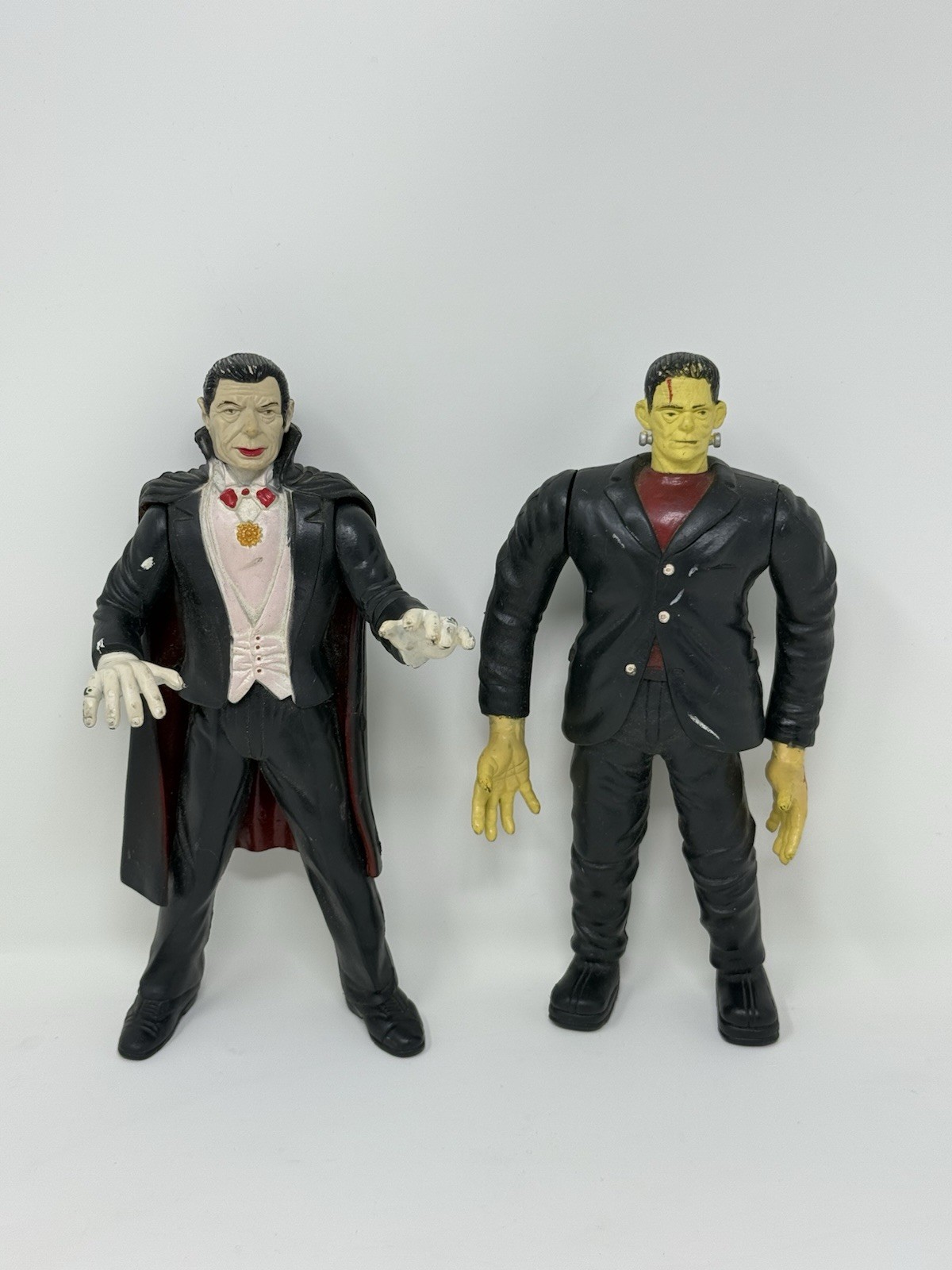 Vintage 1986 Imperial Toys Universal Monsters Frankenstein & Dracula Figure 8"