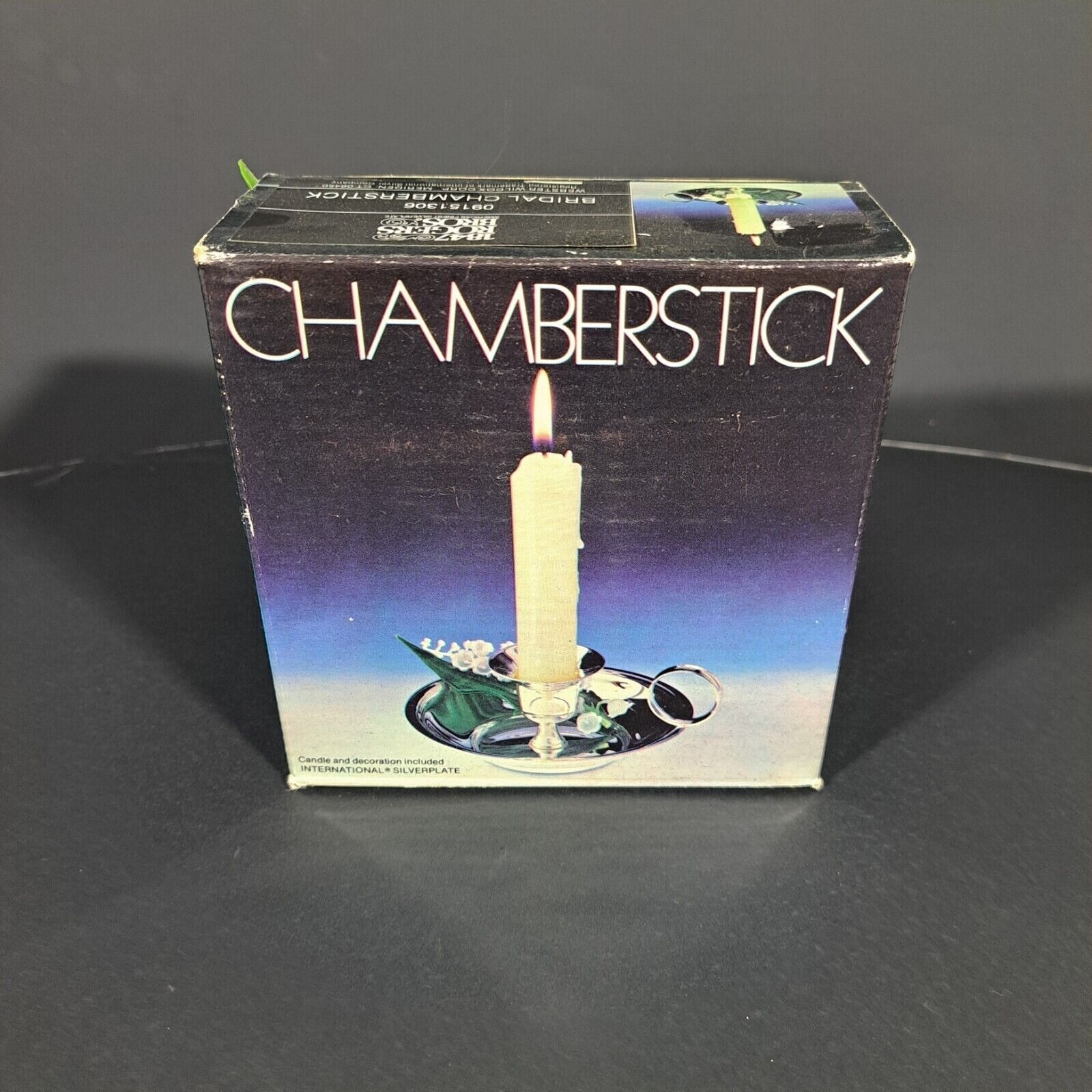 1847 Rogers Bros Bridal Chamberstick Silverplate Candlestick Holder