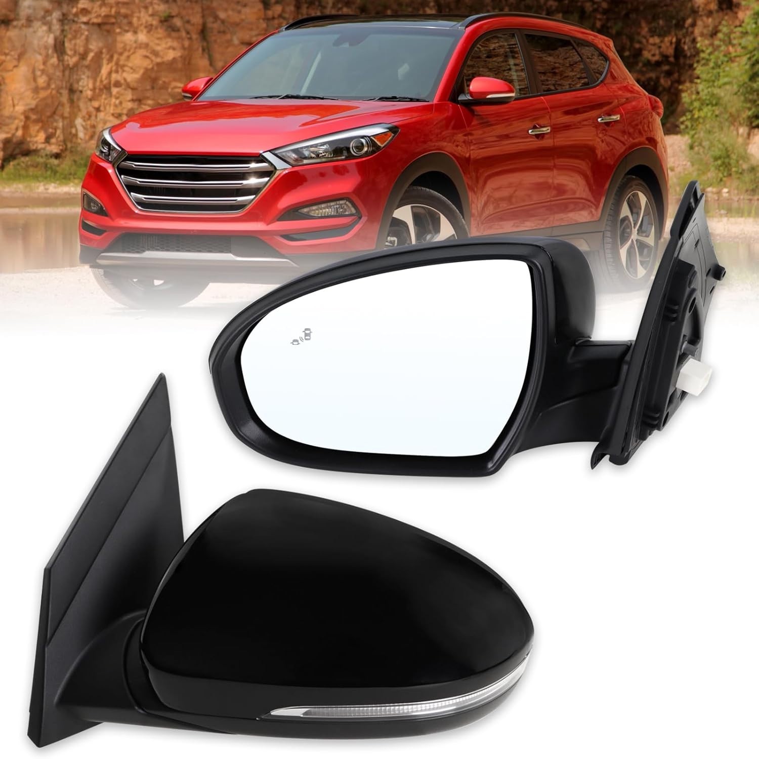 Left Driver Side Mirror Compatible With 2016 2017 2018 Hyundai Tucson With Manua