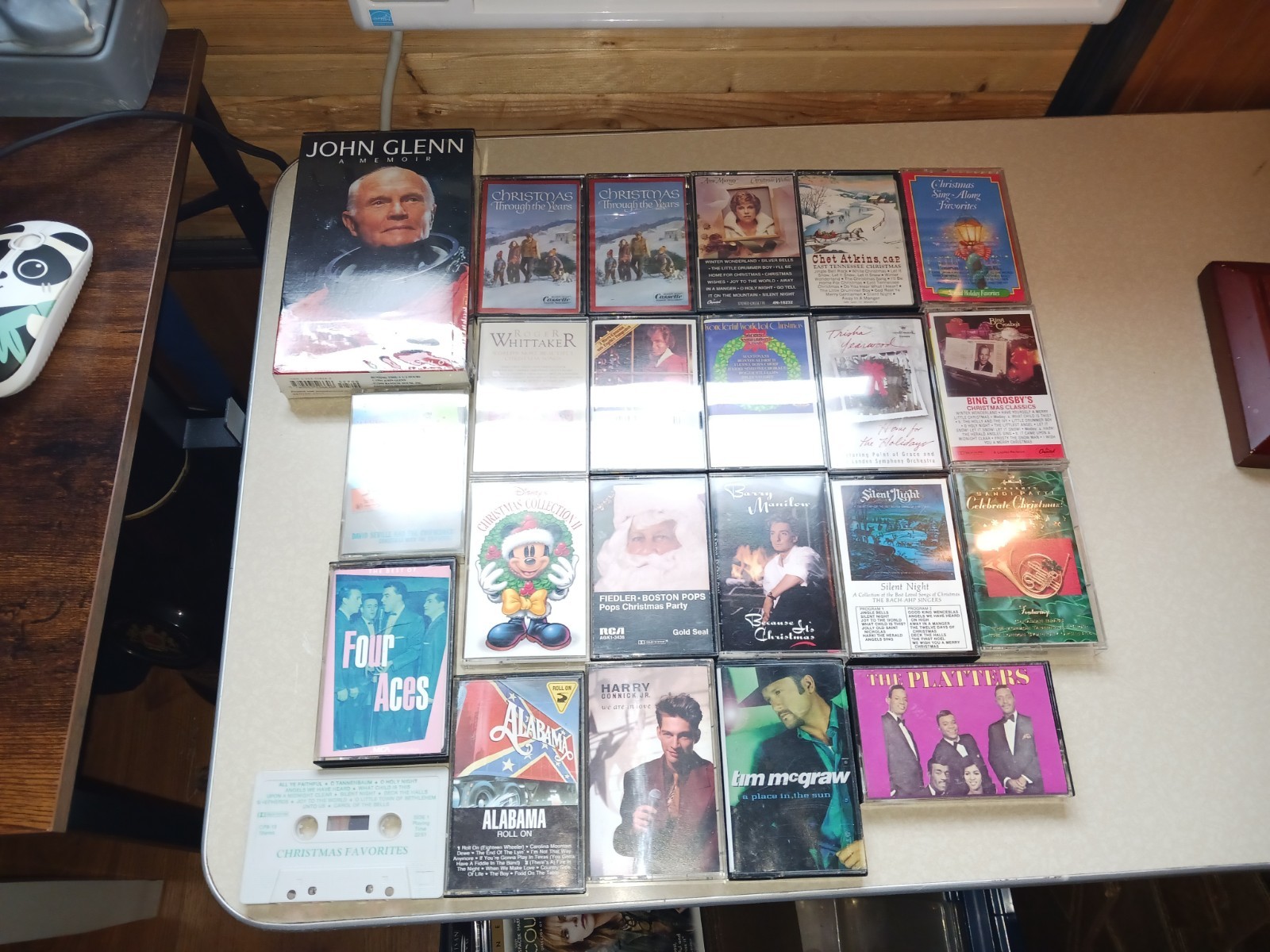 22 Assorted Cassettes (Mostly Xmas) + Sealed John Glenn Cassette Audiobook