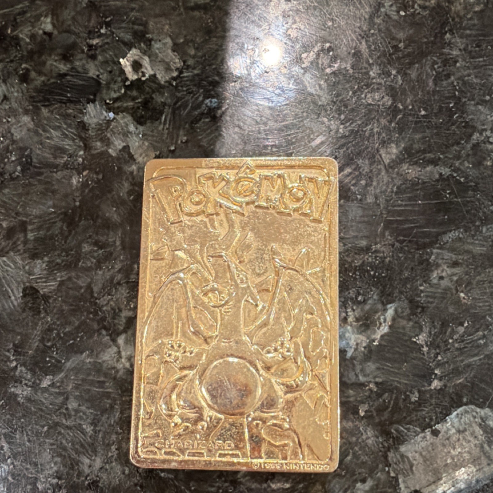 Nintendo Pokemon Charizard Gold Collectible Card 1999 Burger King Premium