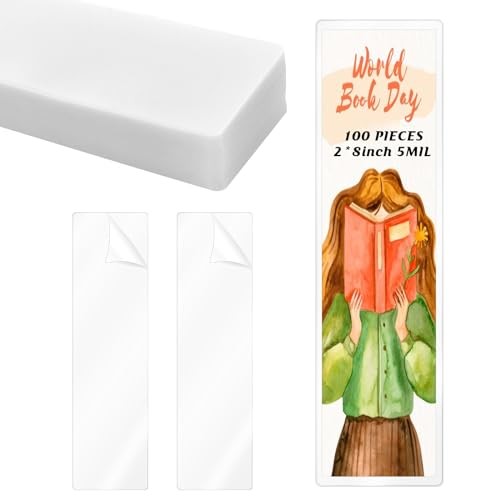 Pcs Bookmark Laminating Pouches 2x8inch Hot Laminator Sleeves 5 2x8 Inch 100