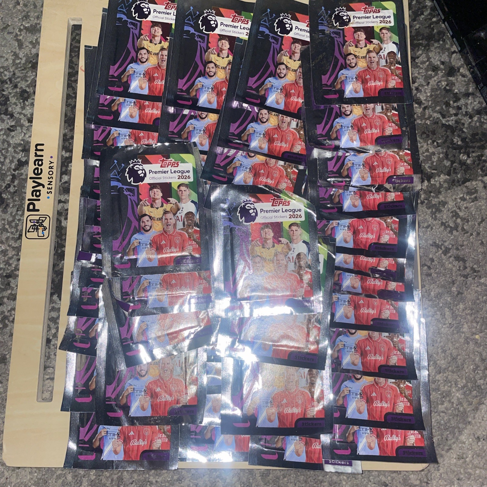 50 Topps Premier League 2026 Stickers 50 Sealed Packs - NEW UNOPENED Packets 