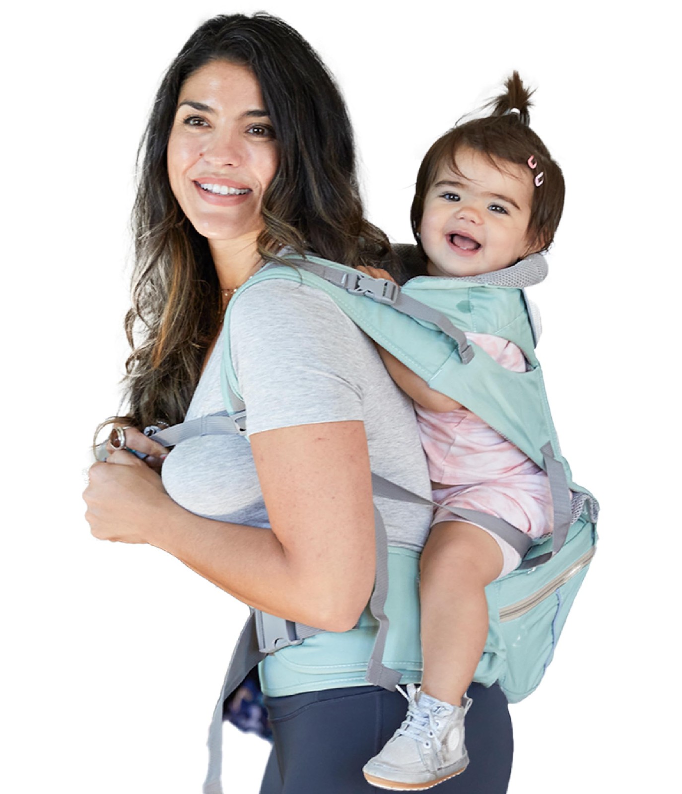 Baby Carrier - 6-in-1 Ergonomic Soft with Hip Seat and Large Mint 