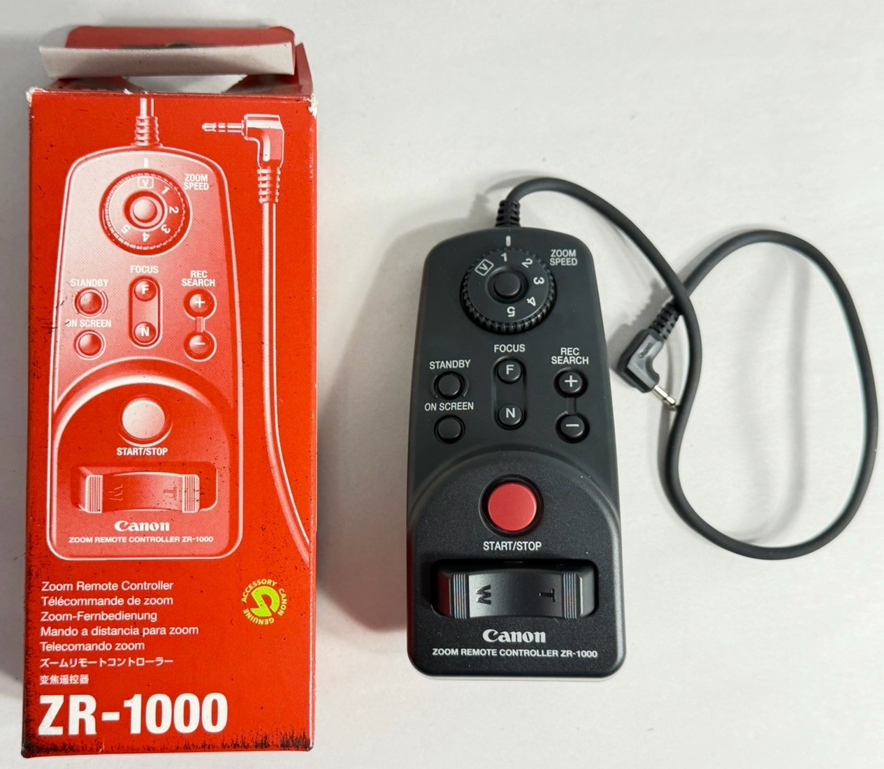 Canon ZR-1000 Camcorder Zoom Remote Controller Control With Box
