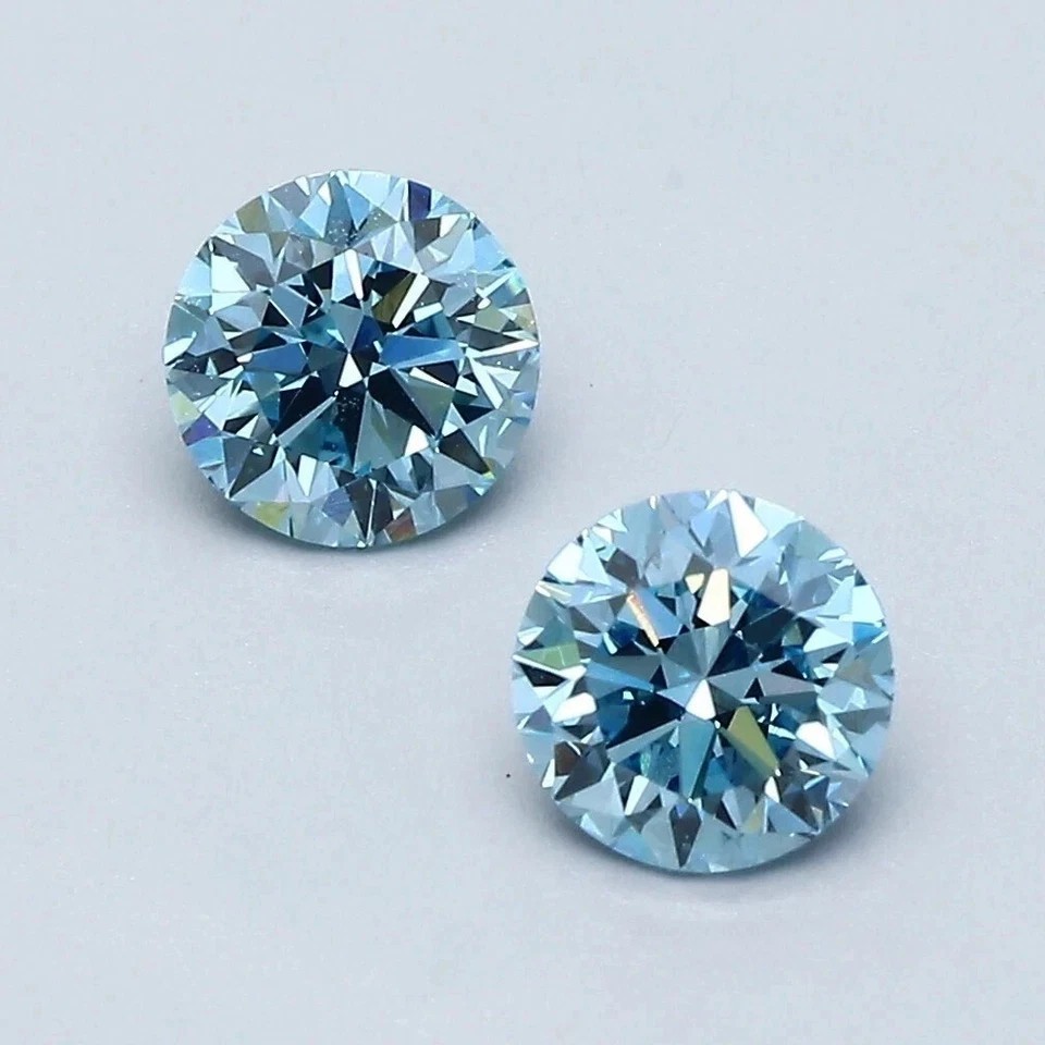 Loose Diamond 2 Ct CERTIFIED Round Cut Blue Color D Grade VVS1 s159