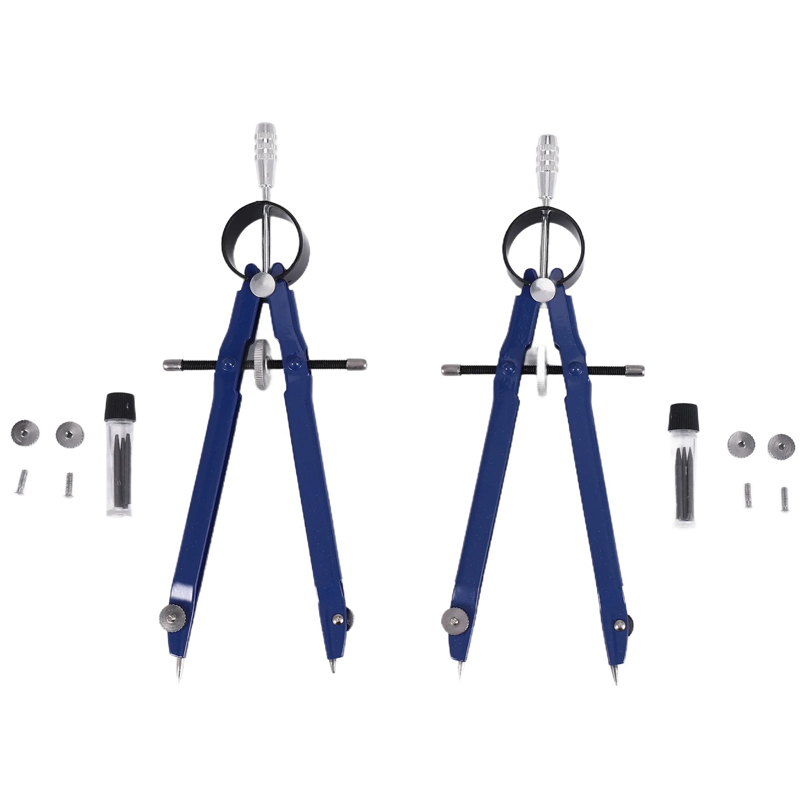 2 Pack Drafting  with Lock Math Bow  Drawing Metal  with Wheel Geometry 9901