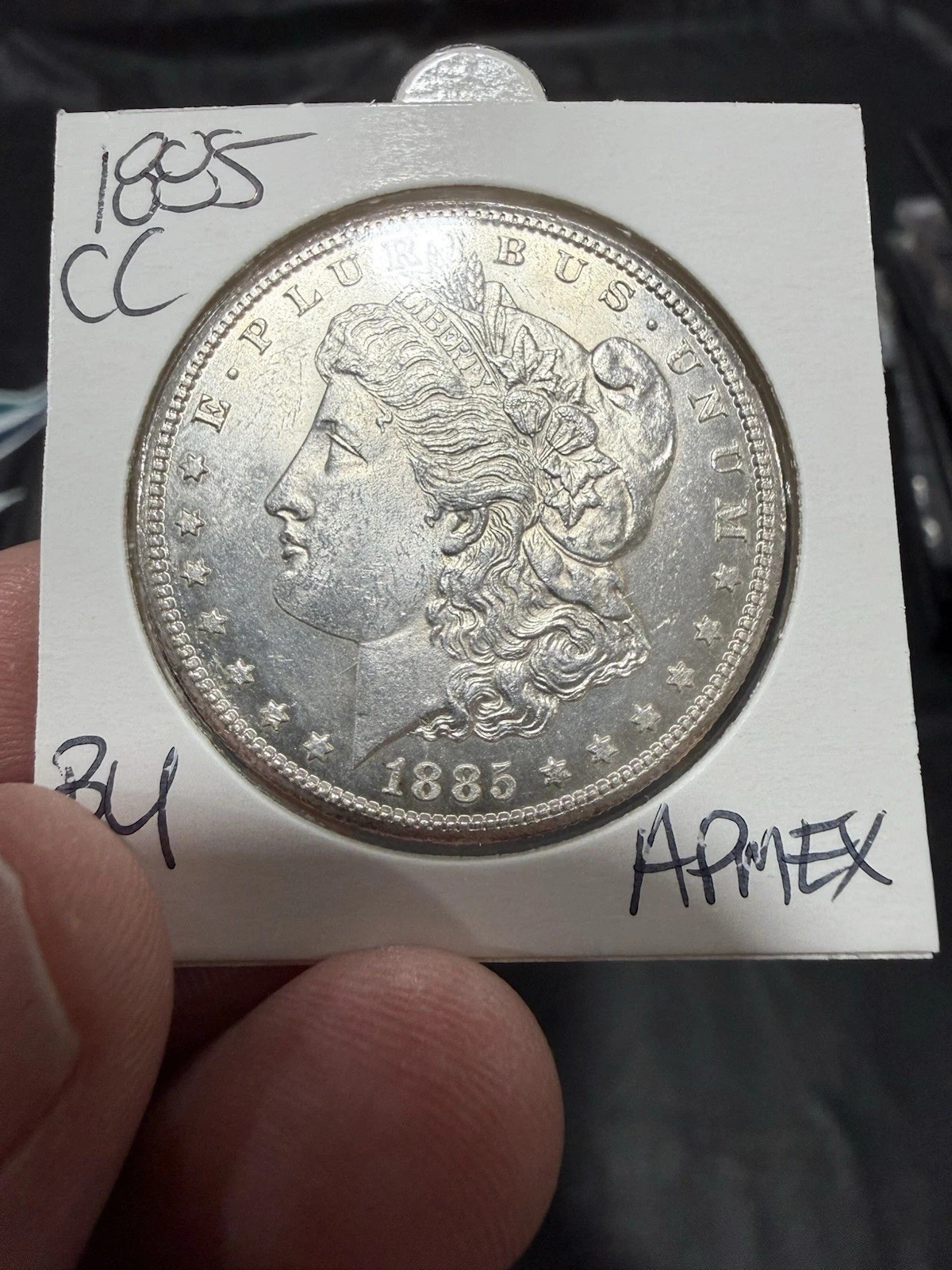 1885-CC Morgan Silver Dollar Carson City Mint Choice Uncirculated BU+