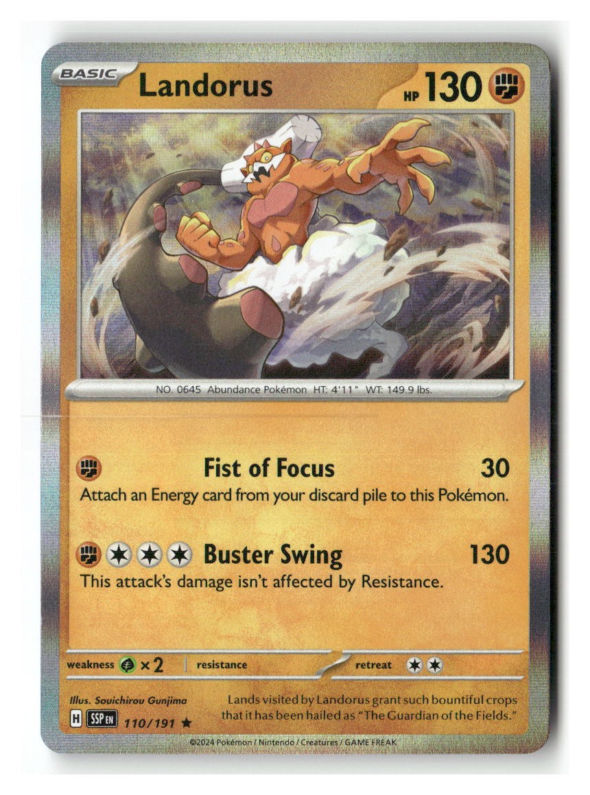Landorus 110/191 Rare Surging Sparks Pokemon Holo Near Mint