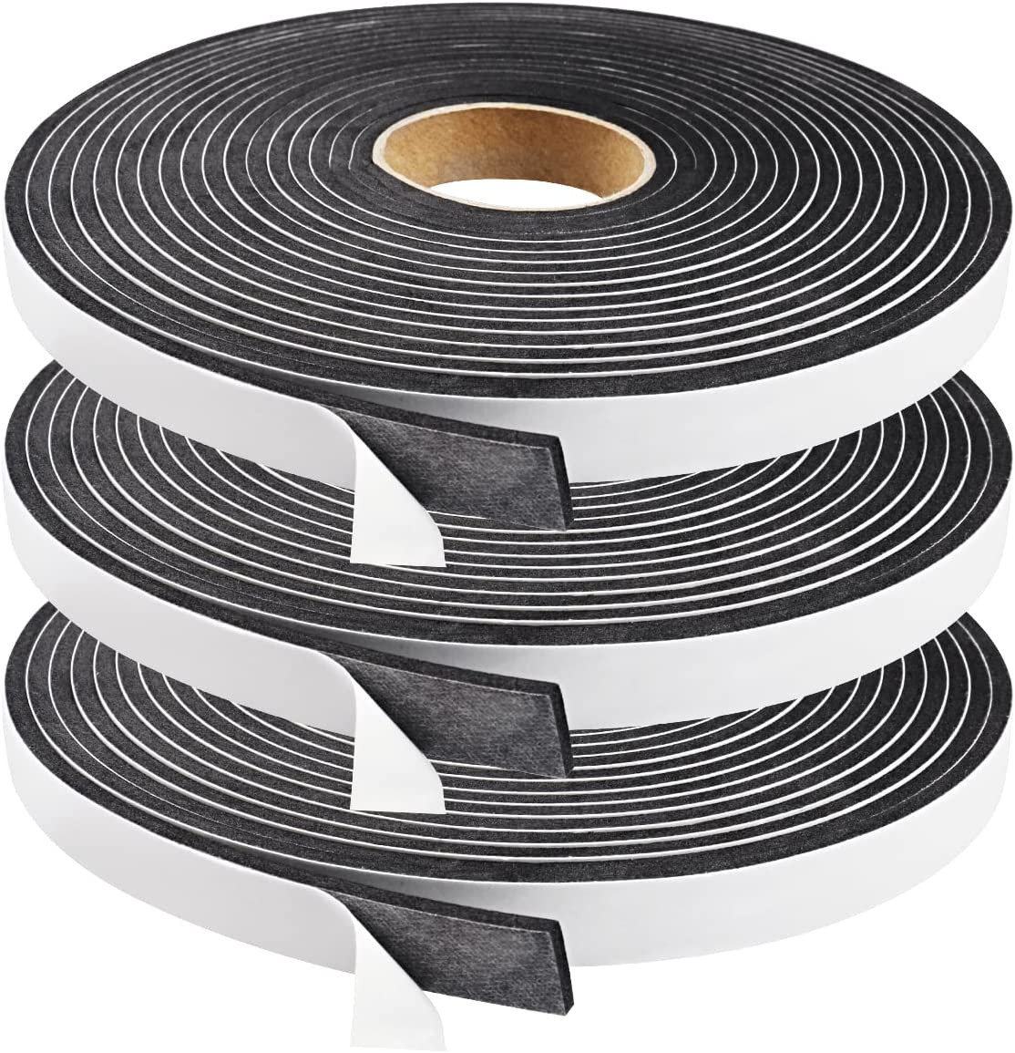 Seal Foam Tape,1/2 Inch W x 1/8 Inch T Weather Stripping for Door and Window,Hig