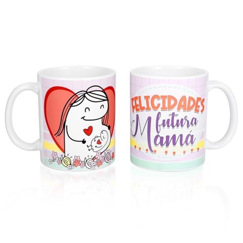 Gift for Mom, Fun Pattern Coffee Cup - Mother's Day, Christmas, White -2