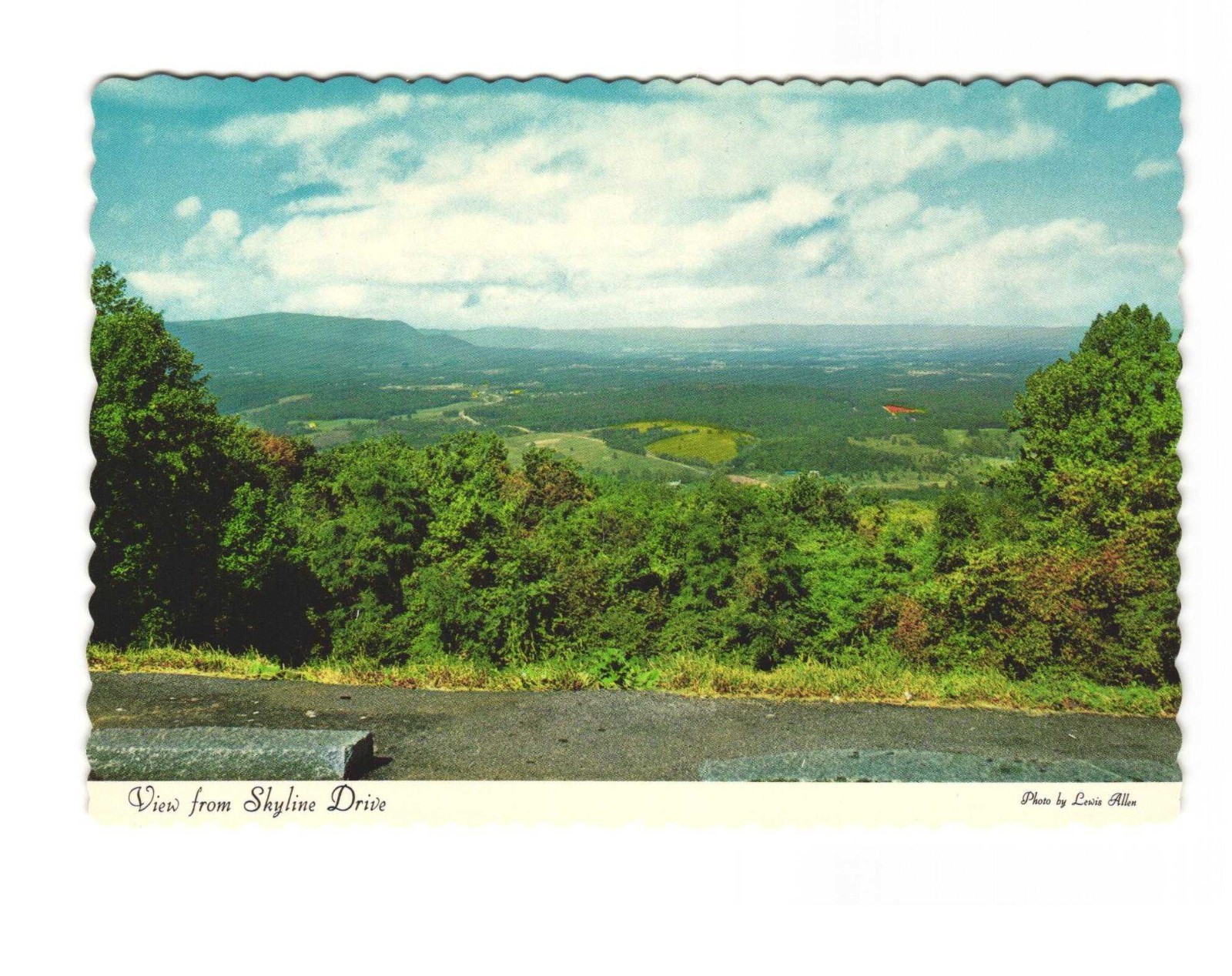 View from Skyline Drive Shenandoah National Park VA vintage postcard unposted
