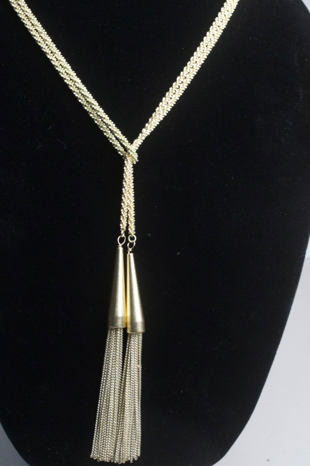 Kendra Scott Phara Fringe Gold Lariat Rope Tassel Long Convertible Necklace N508