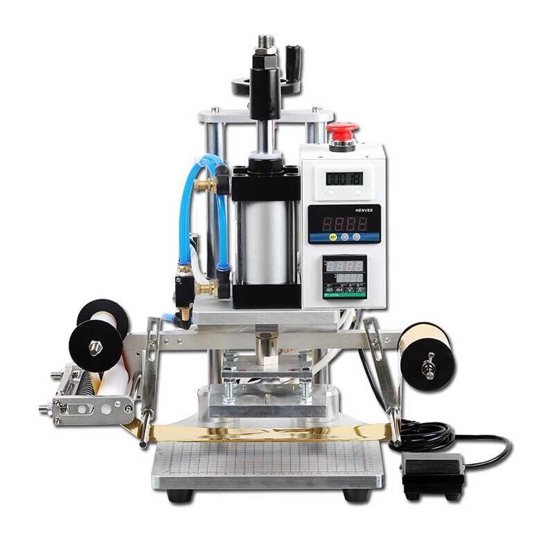 Pneumatic Hot Foil Stamp Machine Leather Wood Furniture Album Heat Pres WT-QS100