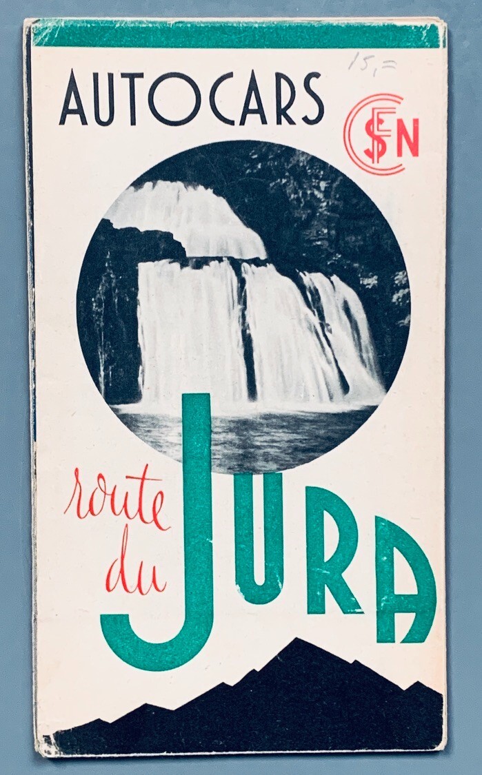 c1960 JURA MOUNTAINS vintage MAP France Switzerland GENEVA Lip Watch MONT BLANC
