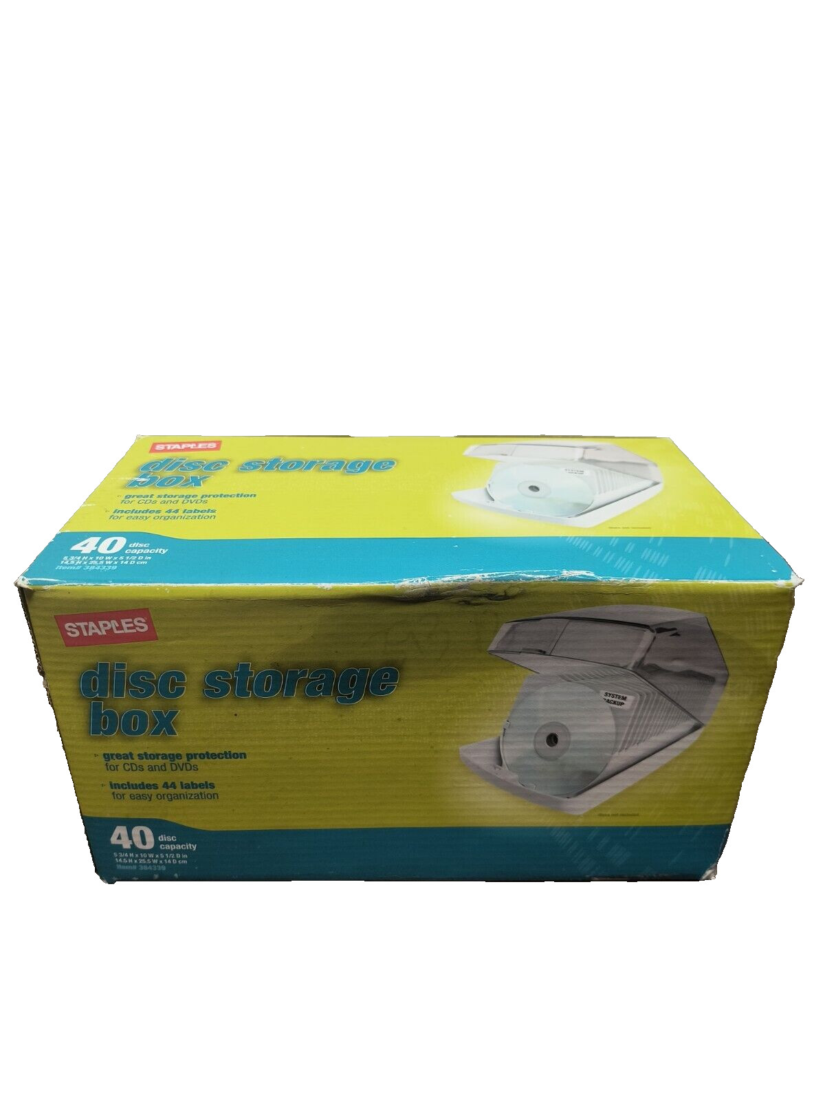 DVD’s Storage Box Container Rolodex Organizer NEW Staples 40 Disc CD’s and