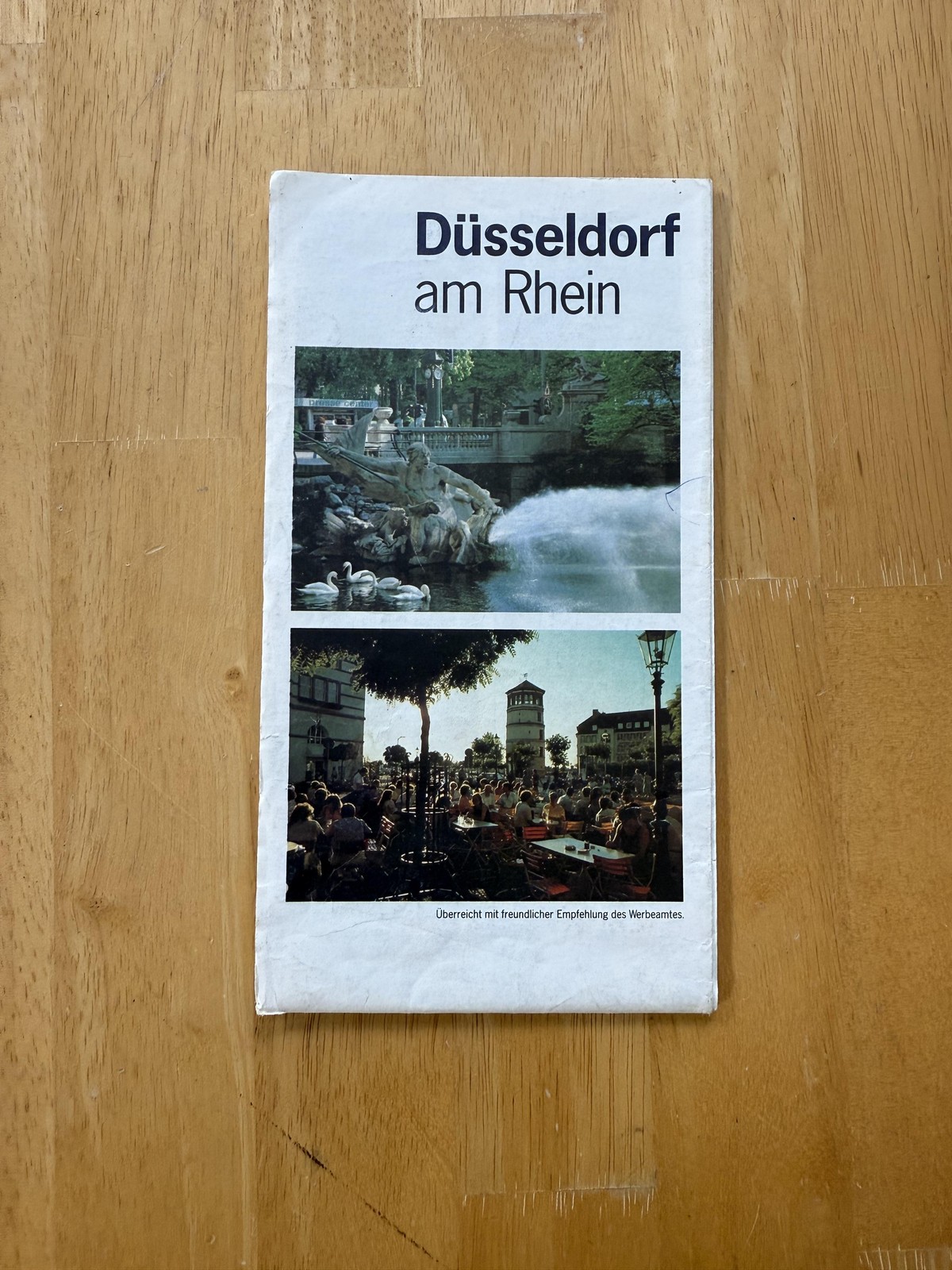 Vintage Düsseldorf Germany Tourist City Map Brochure Fold Out Rhein Guide