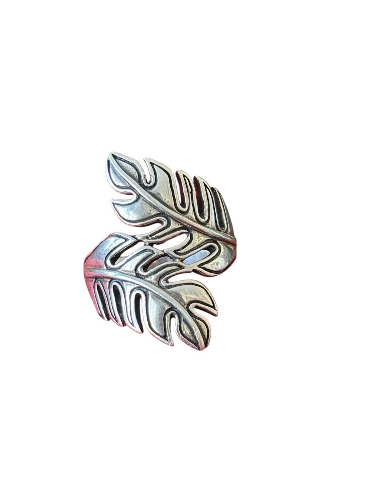 Sterling Silver Leaf Shaped Ring